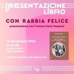 Presentazione del libro "Con rabbia felice" con l'autore Dario Pasquini. Presso il circolo Arci Lato B di Milano, 14 dicembre 2023 ore 20:30