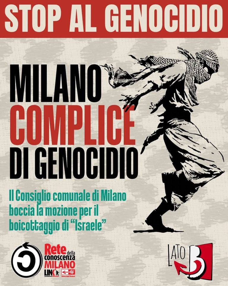 Consiglio Comunale complice di genocidio